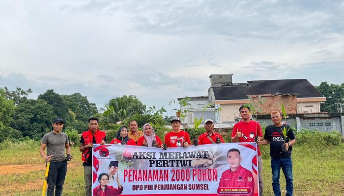 DPC PDIP Pali Gelar Penanaman Pohon, Berpolitik untuk Kemanusiaan dan Menjaga Lingkungan