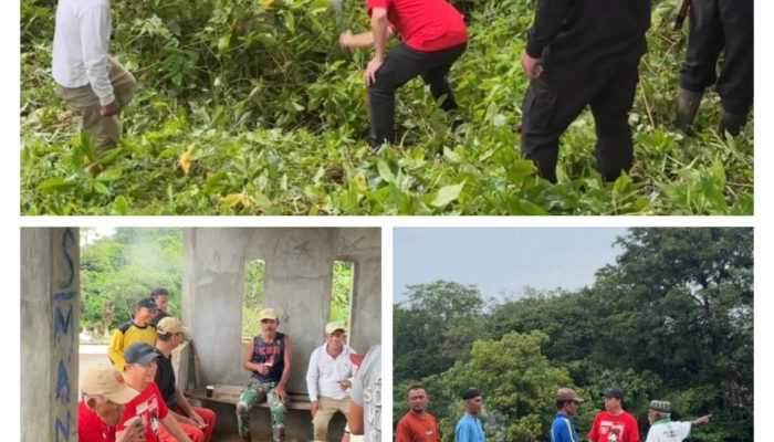 Ketua DPC PDIP Pali H. Kristian Bersama Masyarakat Gotong Royong Bersihkan TPU Talang Ubi Timur