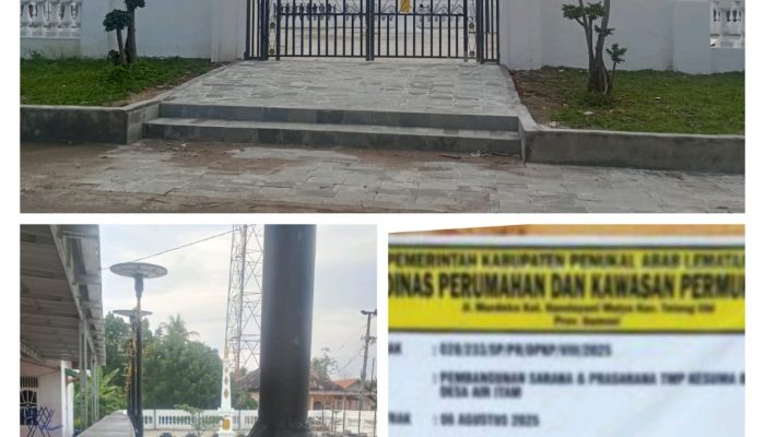 Diduga Tidak Sesuai Volume dan Mark Up Anggaran, Proyek TMP Kusuma Bangsa Desa Air Itam Jadi Sorotan