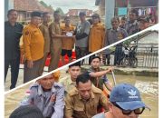 Ketua DPRD PALI H. Ubaidillah Sambangi Banjir di Desa Curup Kecamatan Tanah Abang