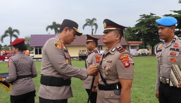 Polres Prabumulih Gelar Sertijab dan Kenal Pamit Kapolsek Rambang Kapak Tengah