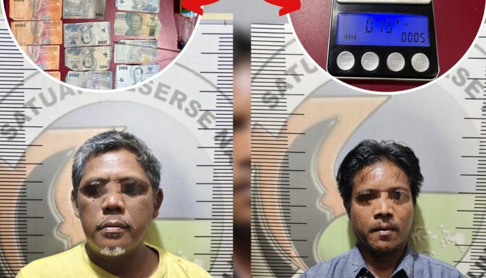 Komitmen Berantas Narkoba, Tim Polres Prabumulih Ringkus 2 Pelaku serta Barang Bukti