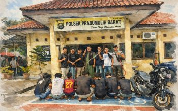 Polsek Prabumulih Barat Berhasil Ringkus Para Pelaku Resahkan Masyarakat, Konvoi dan Bawa Sanjam