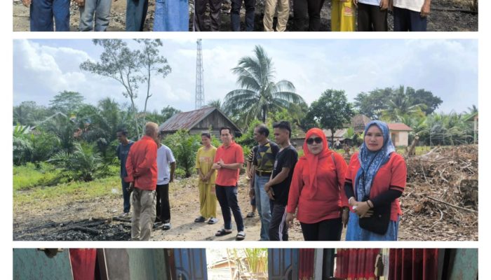 DPC PDIP Pali  Solidaritas dan Kepedulian Sosial, Sambangi Korban Kebakaran di Desa Sungai ibul