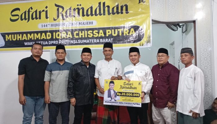 Wakil Ketua DPRD Sumbar Iqra Chissa Putra Komitmen Perjuangkan Pembangunnan Masyarakat