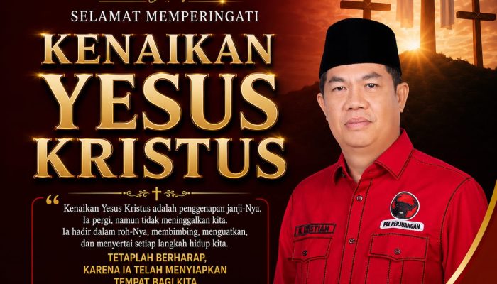 Merawat Tenun Kebangsaan, Ketua DPC PDIP PALI H. Kristian, S.M Sampaikan Ucapan Khidmat Kenaikan Yesus Kristus di Kabupaten PALI
