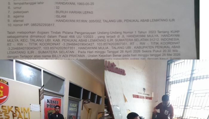Oknum Polisi di PALI Dilaporkan atas Dugaan Penganiayaan Saat Pemeriksaan
