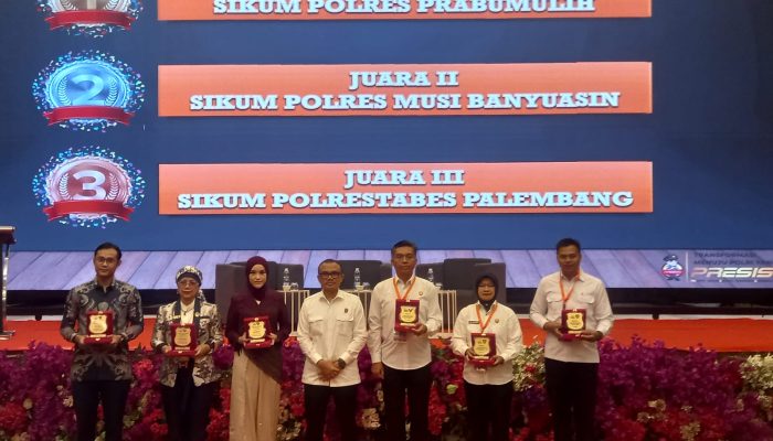 Polres Prabumulih Raih Penghargaan Sisdivkum Polri pada Rakernis Bidang Hukum Polda Sumsel 2026