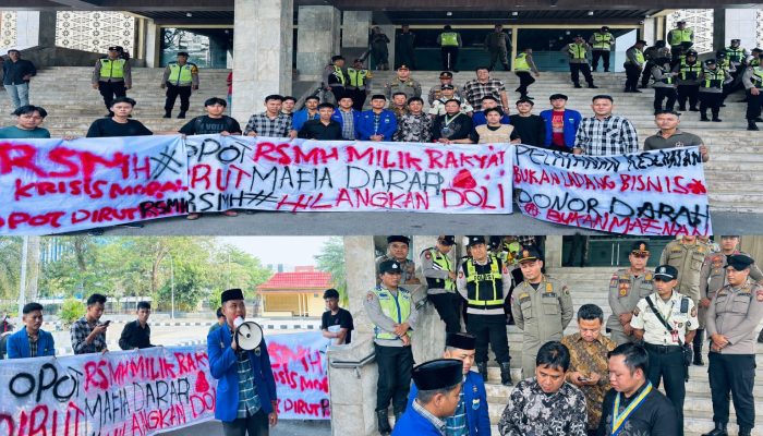 PMII Palembang Gelar Aksi di DPRD Sumsel, Desak RDP dan Pemanggilan Seluruh Pihak, Terkait Dugaan Pada RSMH