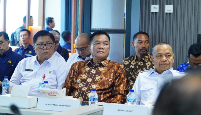Bupati Muba Ikuti Rapat Anev Pendataan Sumur Masyarakat