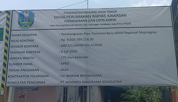 CV Nurdin Bersaudara Langgar K3, PT Konindo Panorama Konsultan Lalai Pengawasan Proyek SPAM 
