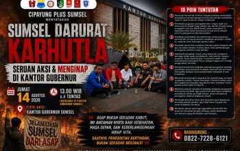 Cipayung Plus Sumsel Desak Pemerintah Serius Tangani Karhutla, Sekda Pastikan Pertemuan dengan Gubernur 21 Agustus