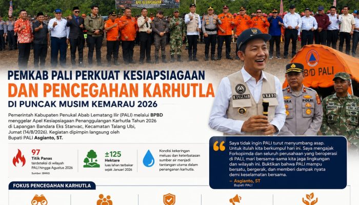 Pemkab PALI Perkuat Kesiapsiagaan dan Pencegahan Karhutla di Puncak Musim Kemarau 2026