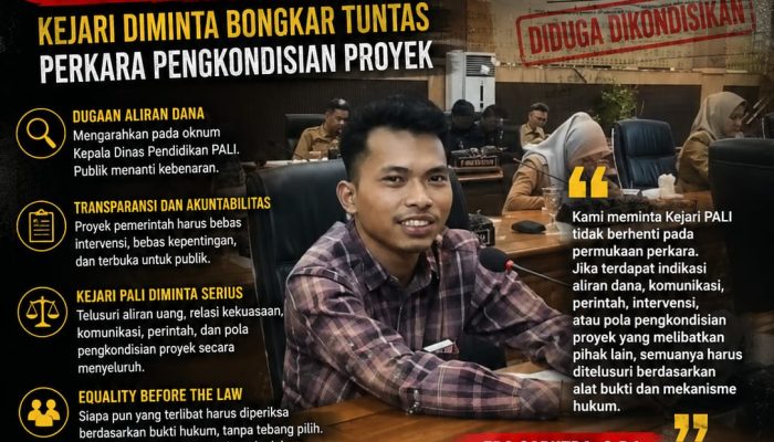 FPR PALI: Dugaan Aliran Dana dan Pengkondisian Proyek Harus Diungkap Terang, Jangan Berhenti pada Lima Tersangka