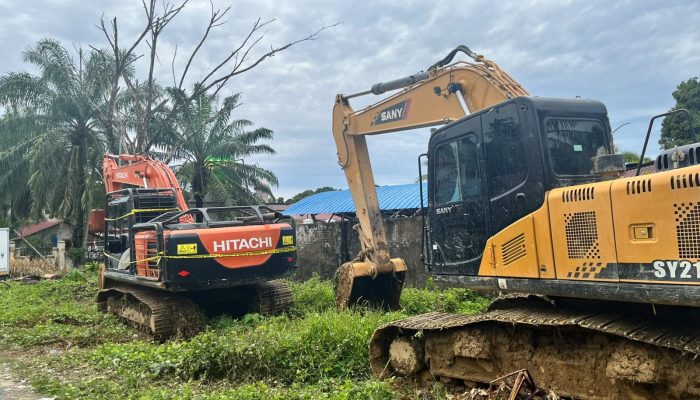 Polres Nagan Raya Sikat Tambang Ilegal, 2 Beko Disita 4 Orang Digelandang