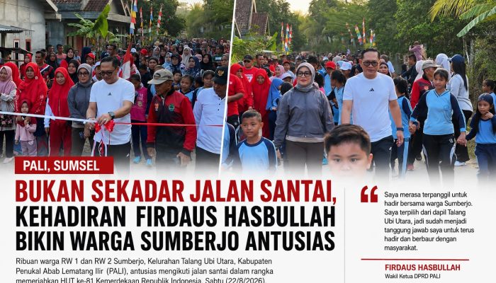Bukan Sekadar Jalan Santai, Kehadiran Firdaus Hasbullah Bikin Warga Sumberjo Antusias