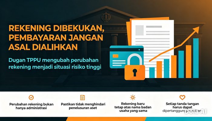 Rekening Penyedia Dibekukan APH, Bolehkah Pembayaran Proyek Dialihkan?