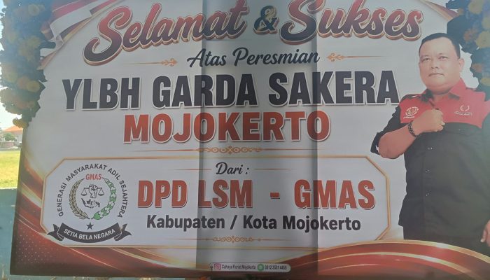 Karangan Bunga dari Berbagai Pihak Hiasi Hari Jadi & Peresmian YLBH Garda Sakera 