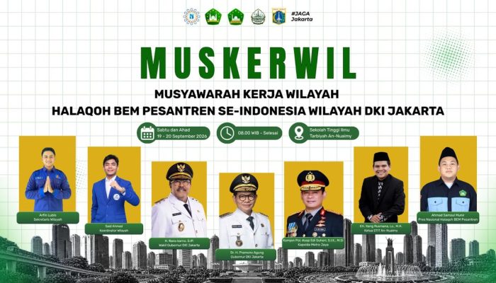 Halaqoh BEM Pesantren se-Indonesia Wilayah DKI Jakarta Gelar MUSKERWIL 2026, Dorong Transformasi Pesantren Digital di Era Society 5.0