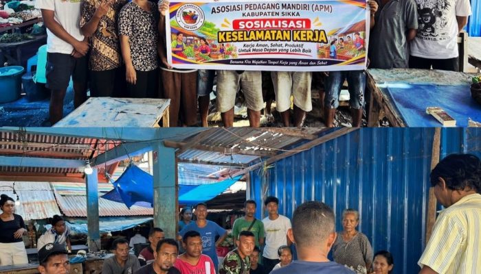 Edukasi Pedagang Pasar Tingkat Maumere: APM Rangkul Polres Sikka Edukasi Keselamatan Kerja dan Kondusivitas Wilayah