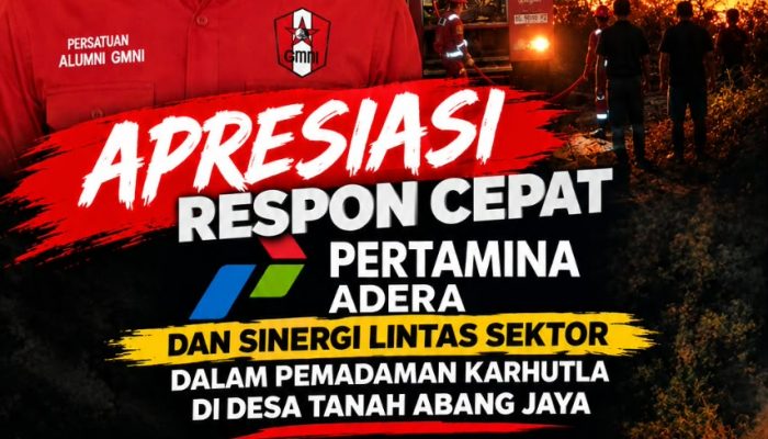 GMNI PALI Apresiasi Respons Cepat Pertamina Adera dan Sinergi Lintas Sektor dalam Pemadaman Karhutla Tanah Abang Jaya