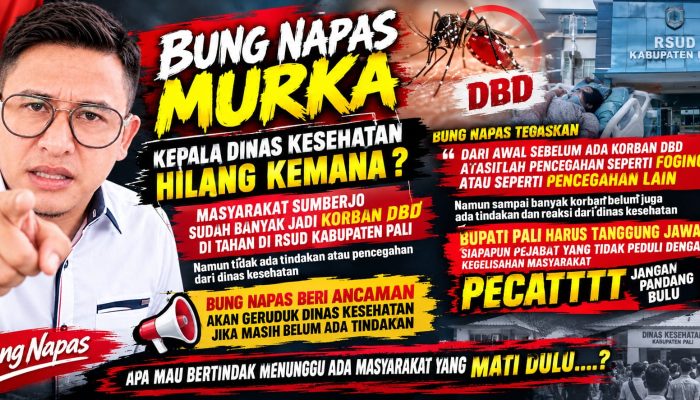 Bung Napas Murka! Kepala Dinas Kesehatan PALI Hilang Kemana? Korban DBD Sumberjo kelurahan Talang Ubi Utara Bergelimpangan di RSUD!